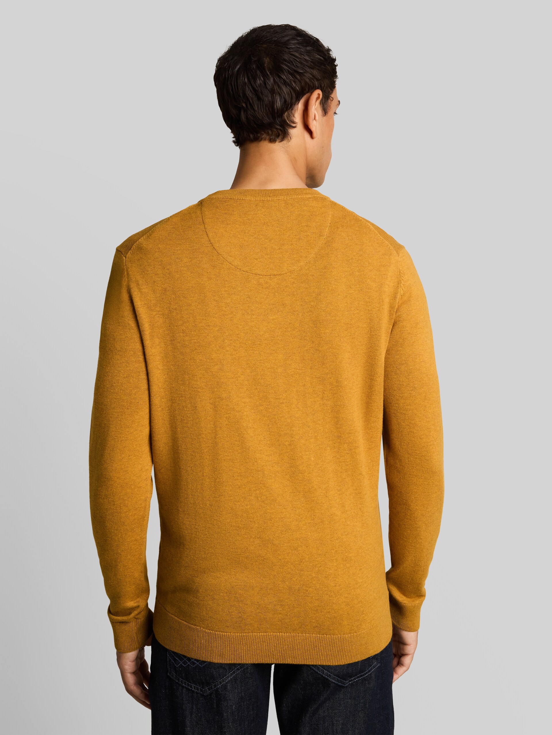 Pull en coton basique - mustard melange