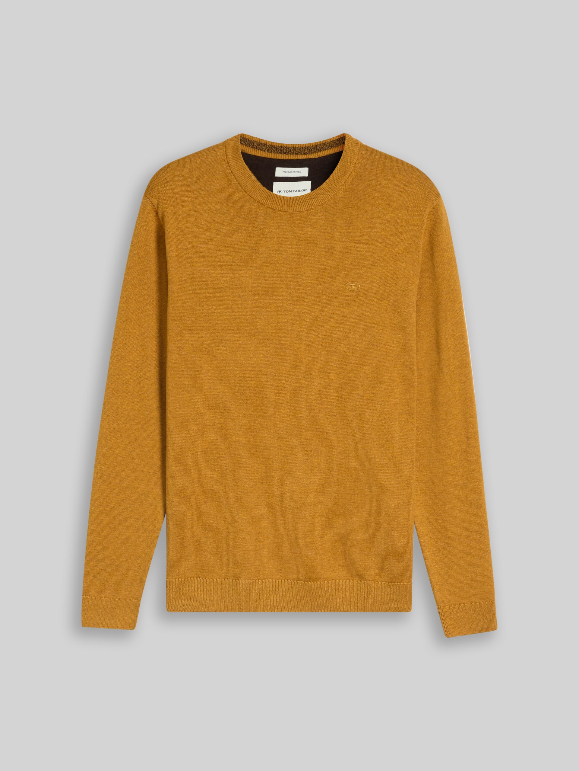 Pull en coton basique - mustard melange
