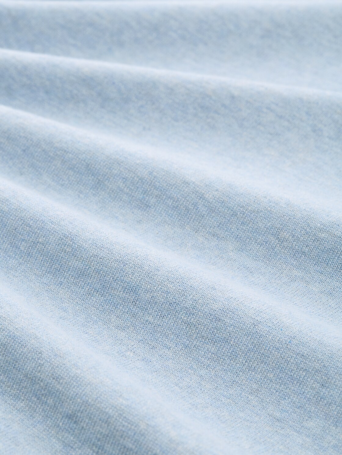 Basic Strickpullover aus Baumwolle - light metal blue melange - Material-Ansicht