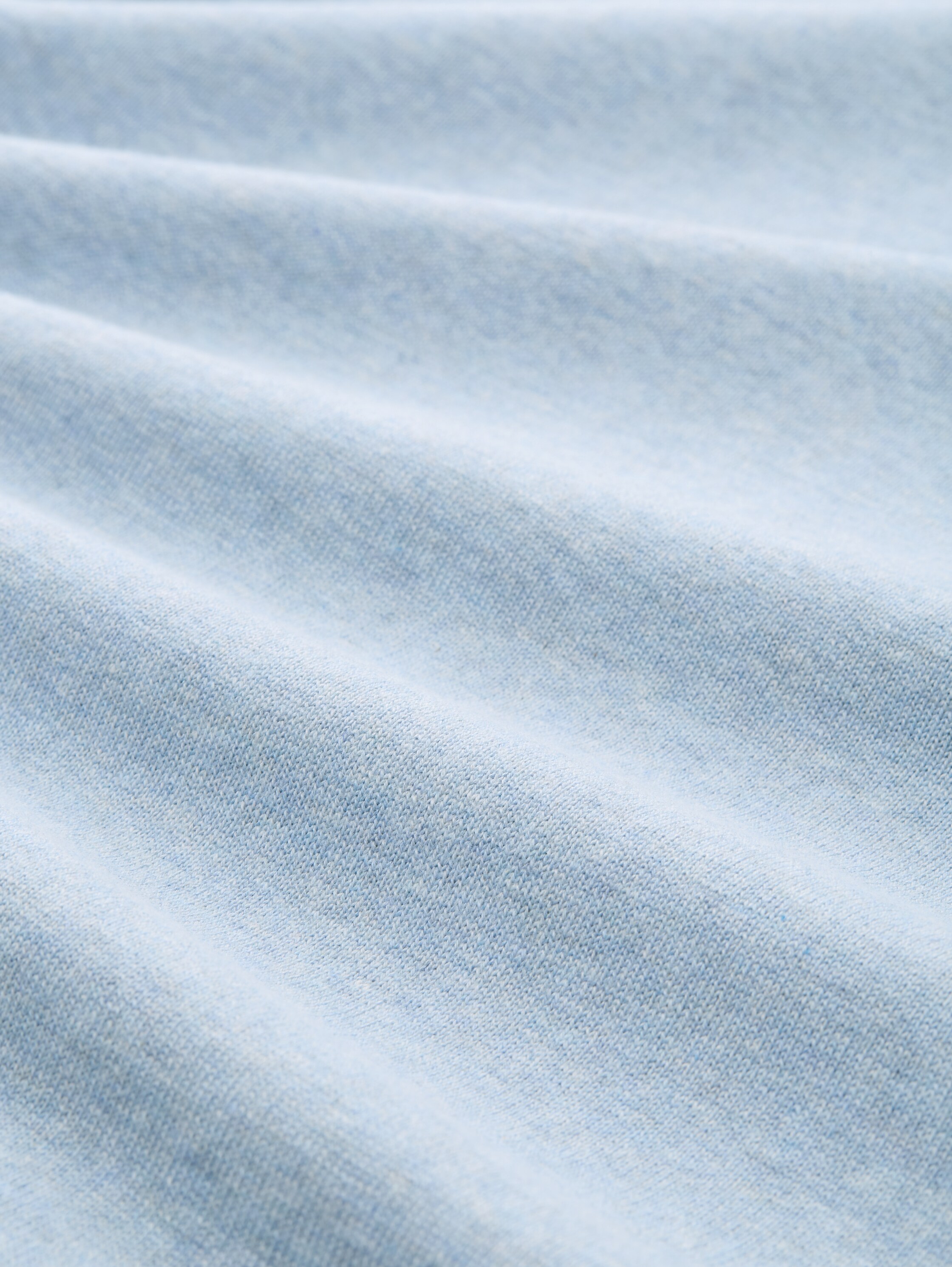 Basic gebreide trui van katoen - light_metal_blue_melange - 