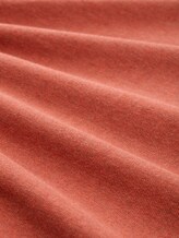 Pull en maille basique en coton - rust red melange - Vue de la matière