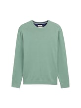 Sélectionné, Pull en coton basique par Tom Tailor, verdoyant