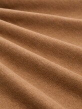 Pull en maille basique en coton - mid brown melange - Vue de la matière