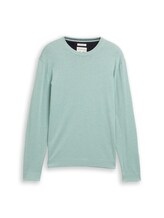 Ausgewählt, Basic Strickpullover aus Baumwolle von Tom Tailor, grün