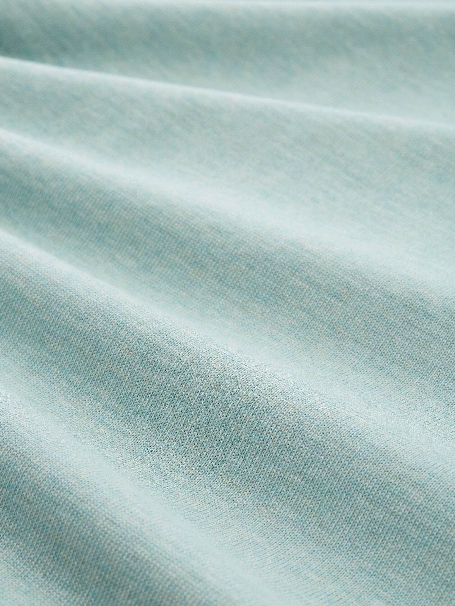 Basic Strickpullover aus Baumwolle - soft greyish green melange - Material-Ansicht