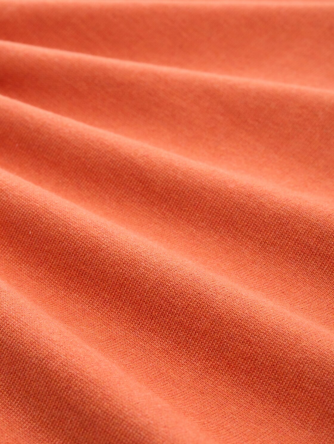 Basic Strickpullover aus Baumwolle - chili orange melange - Material-Ansicht