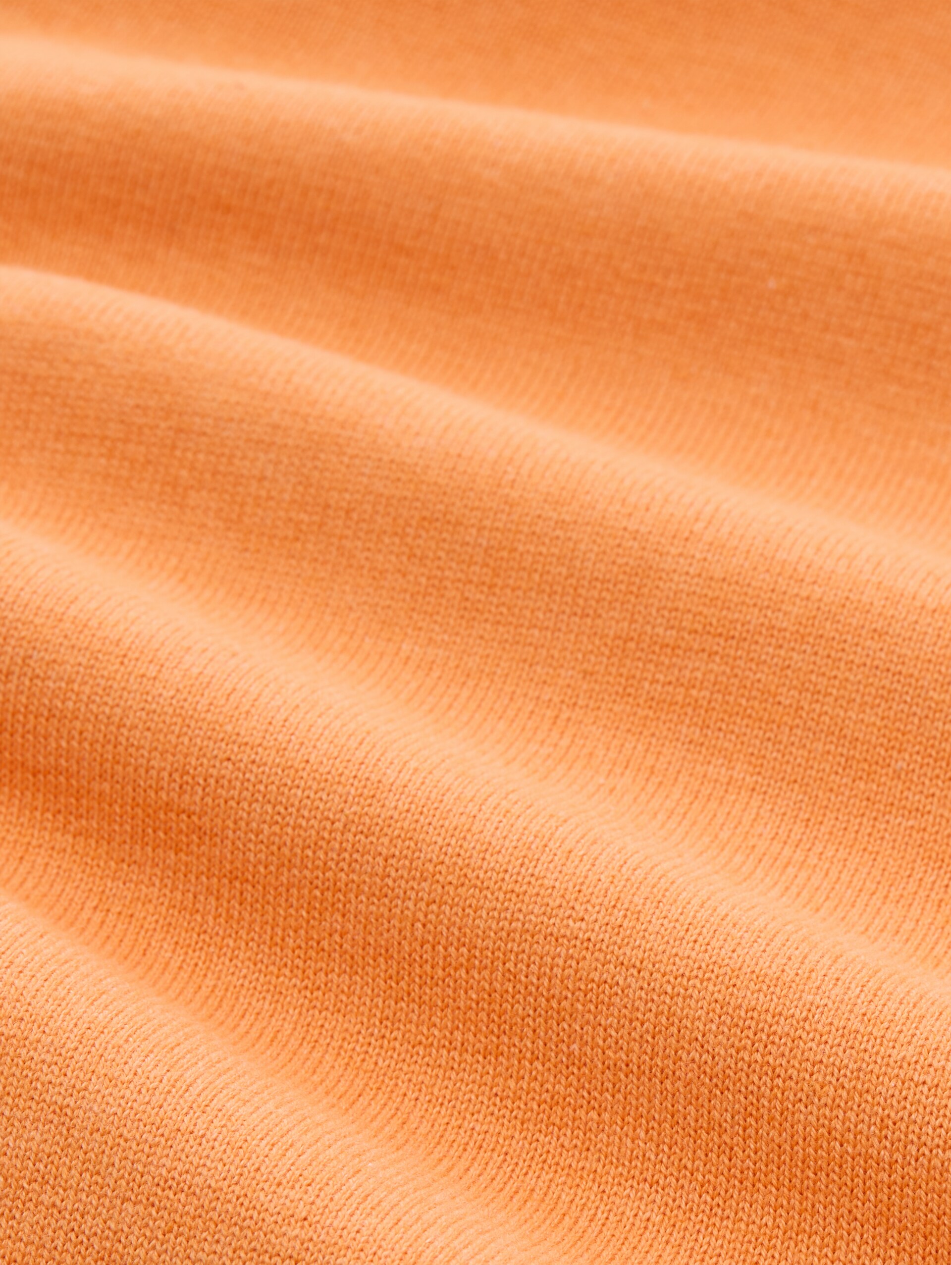 Basic Strickpullover aus Baumwolle - soft orange melange - Material-Ansicht
