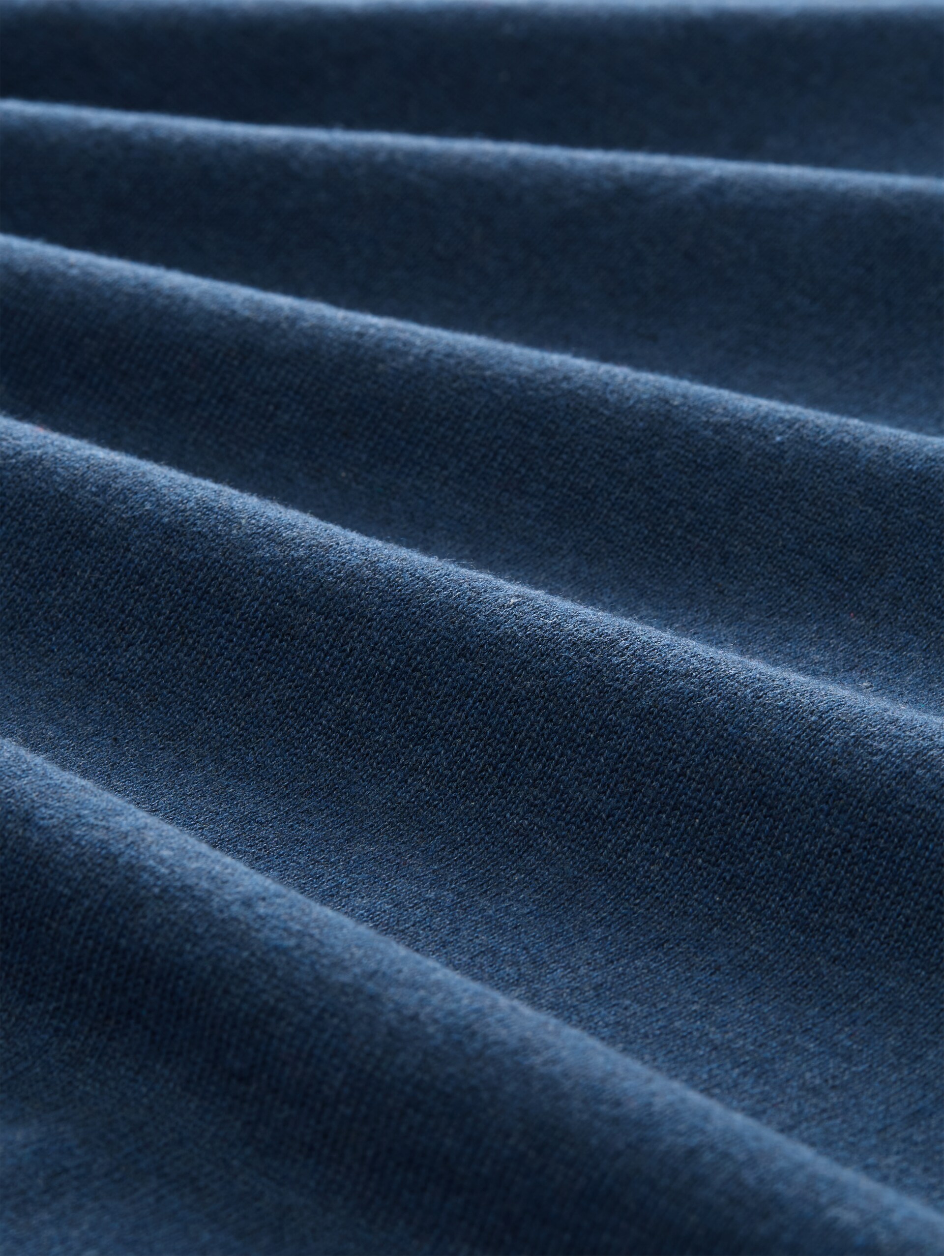 Pull en maille basique en coton - dark duck blue melange - Vue de la matière