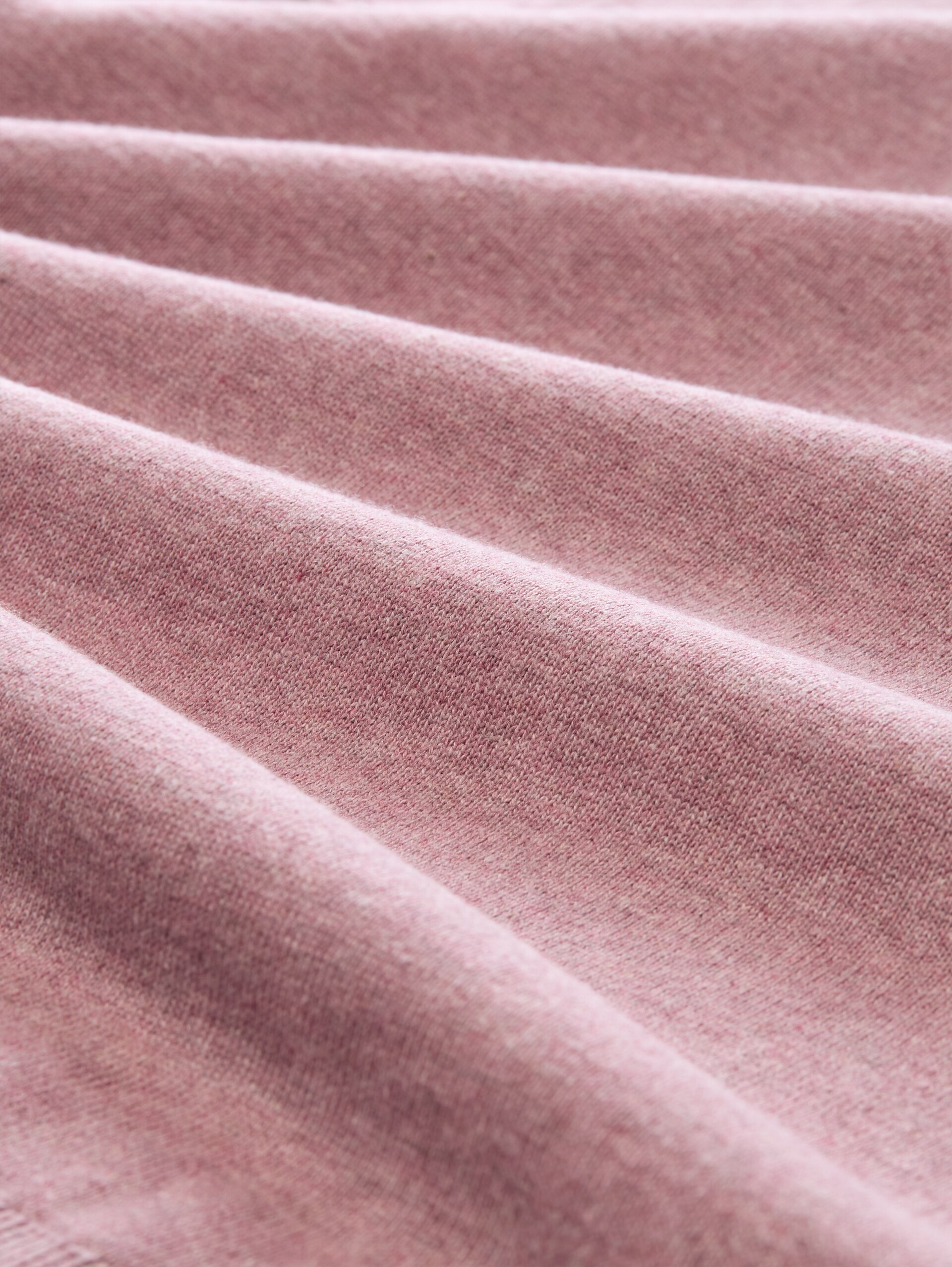 Basic Strickpullover aus Baumwolle - dusty rose melange - Material-Ansicht