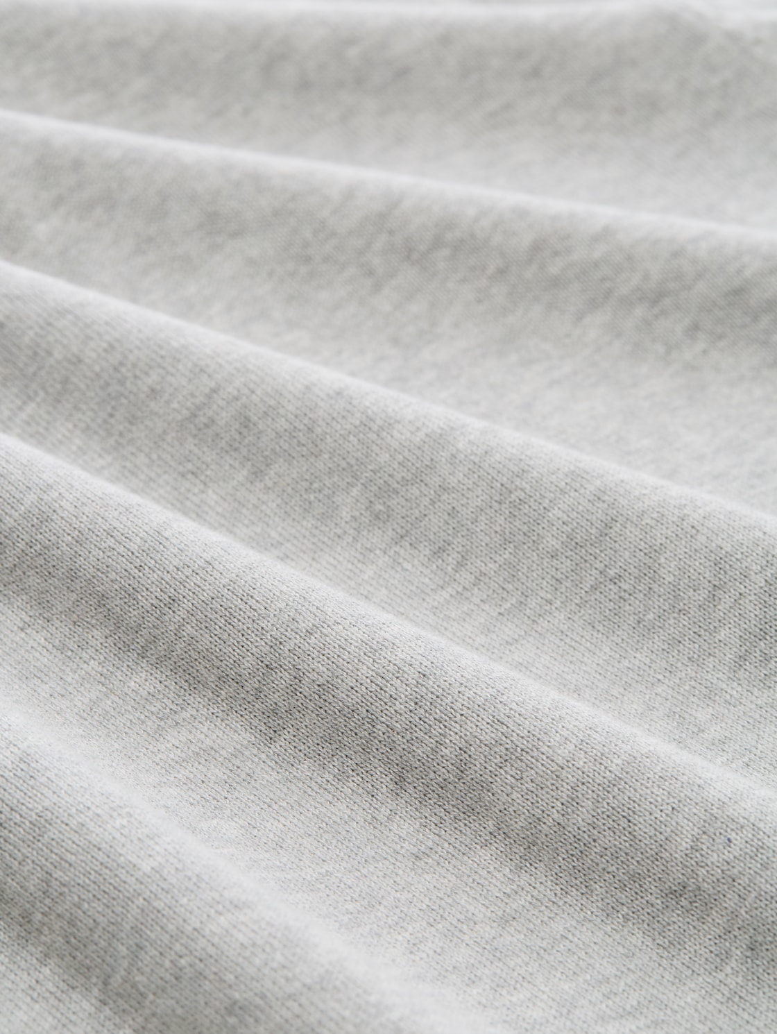 Strickpullover mit V-Ausschnitt aus Baumwolle - Light Soft Grey Melange - Material-Ansicht