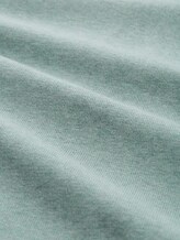 Strickpullover mit V-Ausschnitt aus Baumwolle - dark smoke green melange - Material-Ansicht