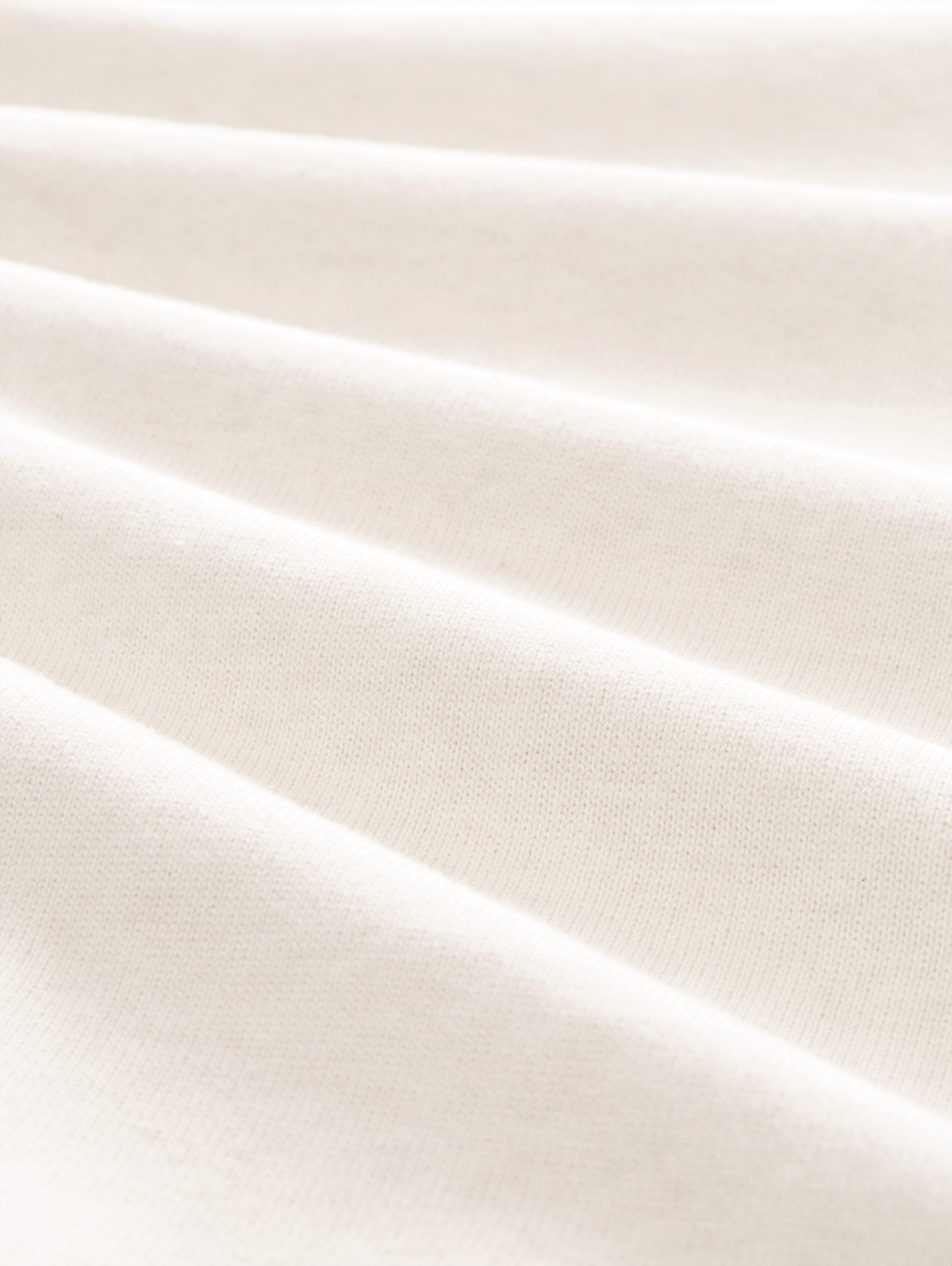 Pull en coton à col en V - soft buttercream melange - Vue de la matière