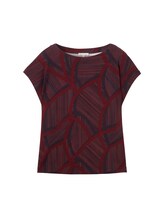 Selected, Patterned T-shirt by Tom Tailor, black