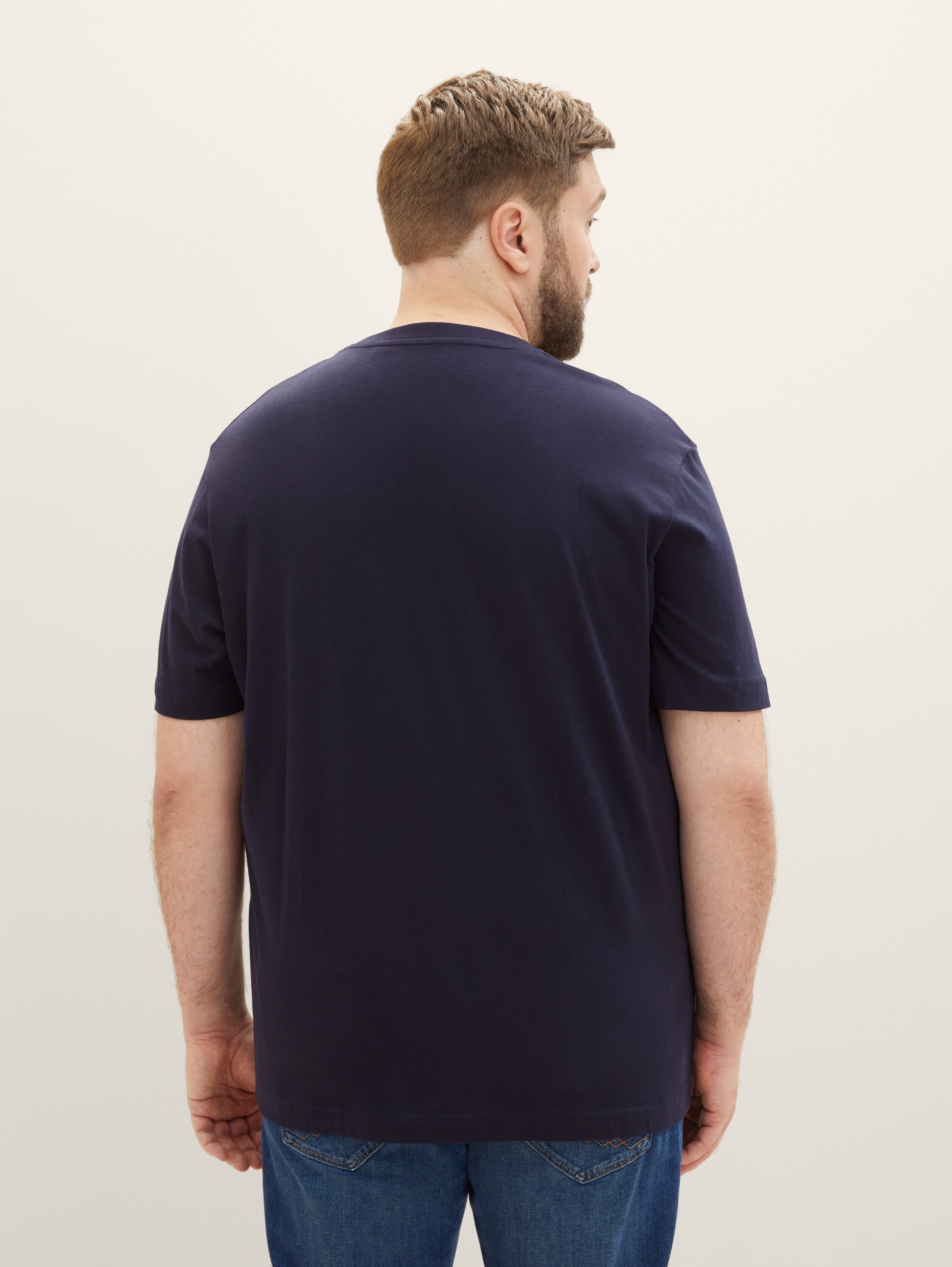 Plus Size - T-Shirt mit Logo Print - sky_captain_blue_1 - 