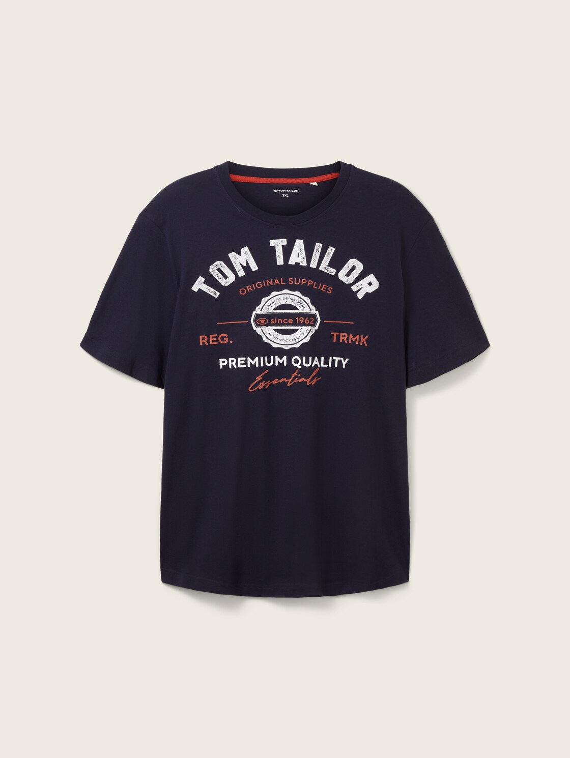 Plus Size - T-Shirt mit Logo Print - sky captain blue - Vorder-Produkt-Ansicht