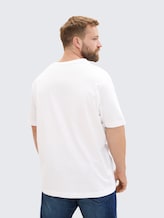 Plus Size - T-Shirt mit Logo Print - White - Auschnitt Model-Rückansicht