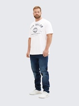 Plus Size - T-Shirt mit Logo Print - White