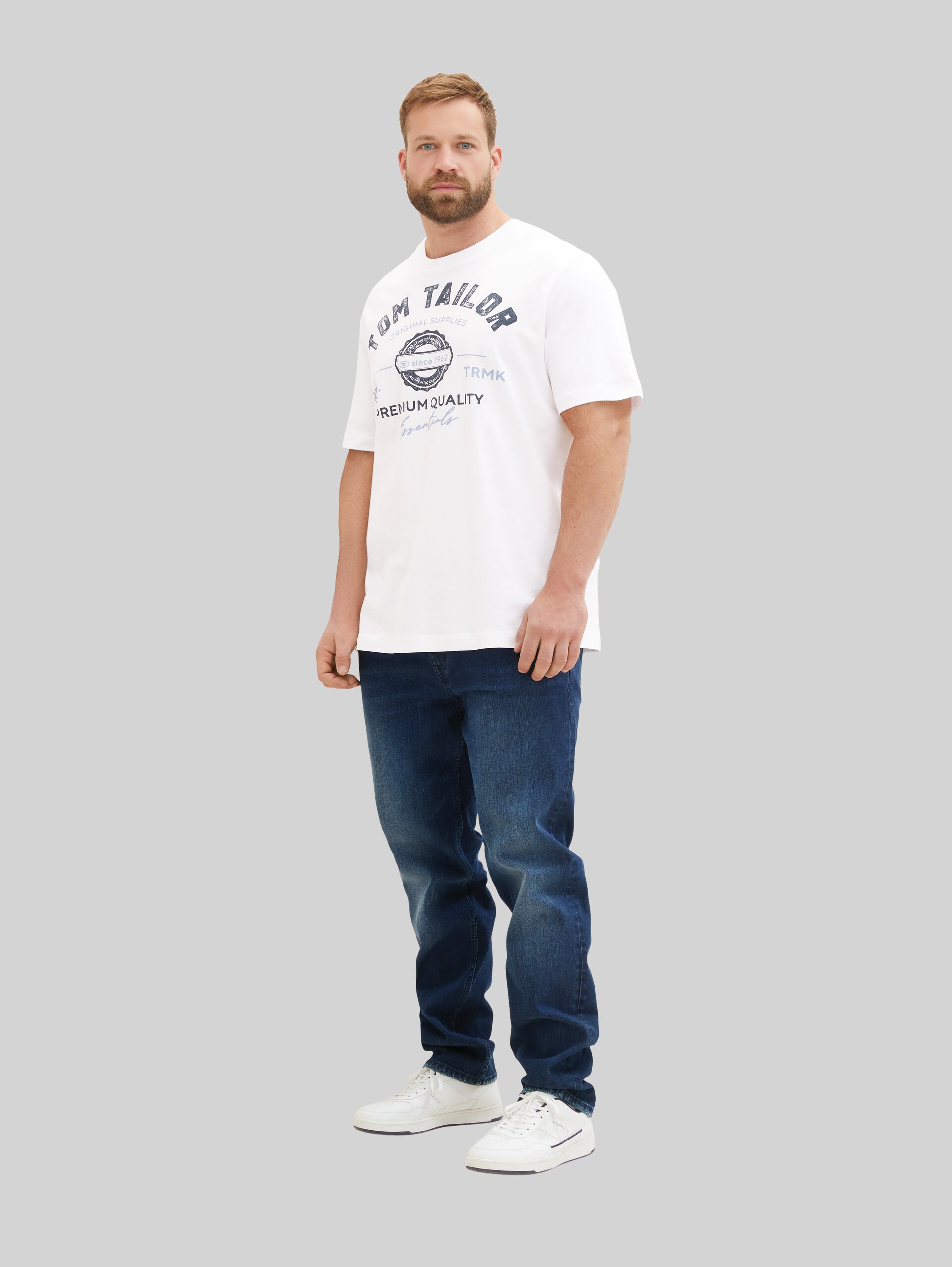 Plus Size - T-shirt with logo print - White