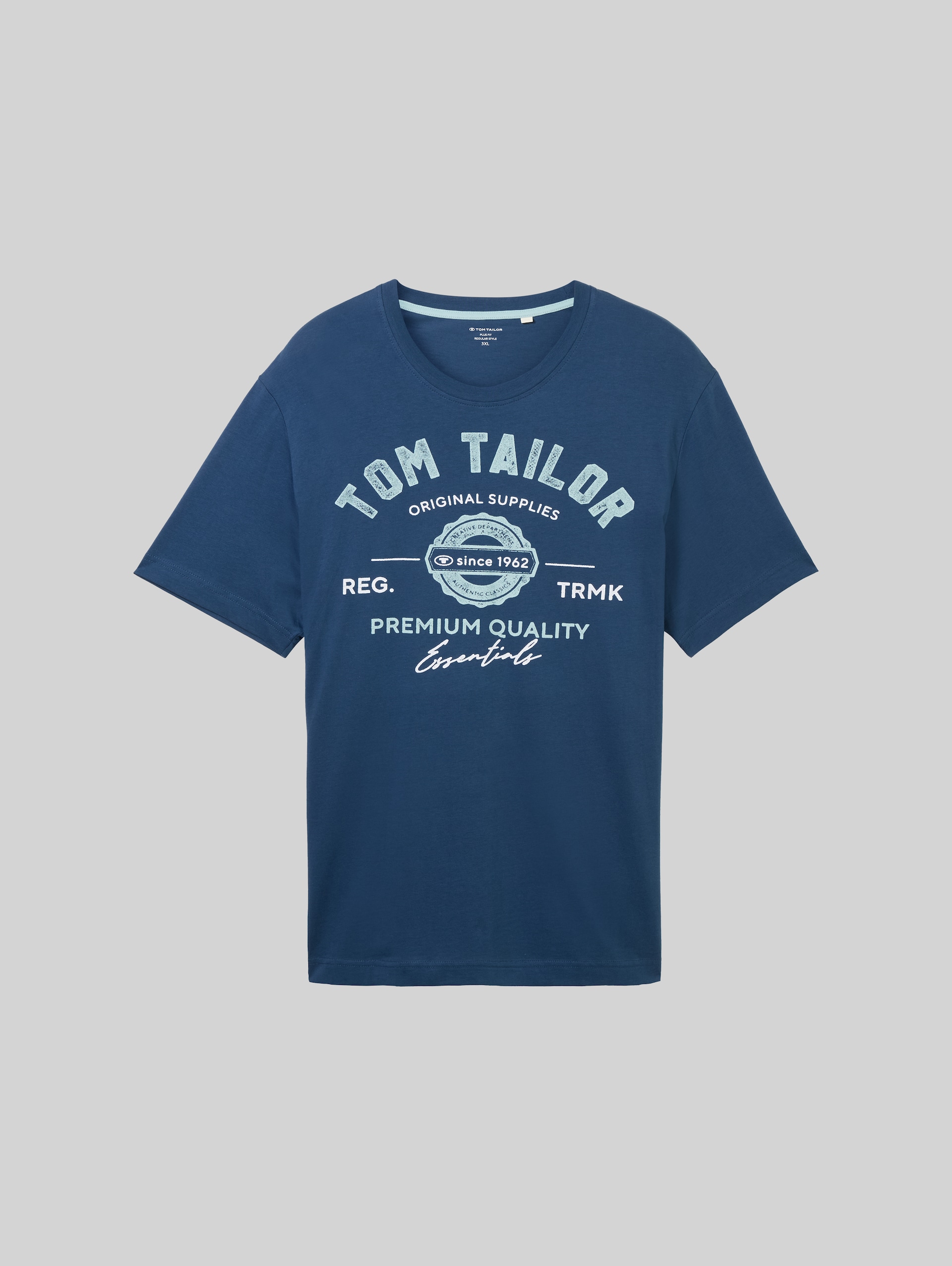 Plus Size - T-shirt met logoprint - nighttime blue - Product vooraanzicht
