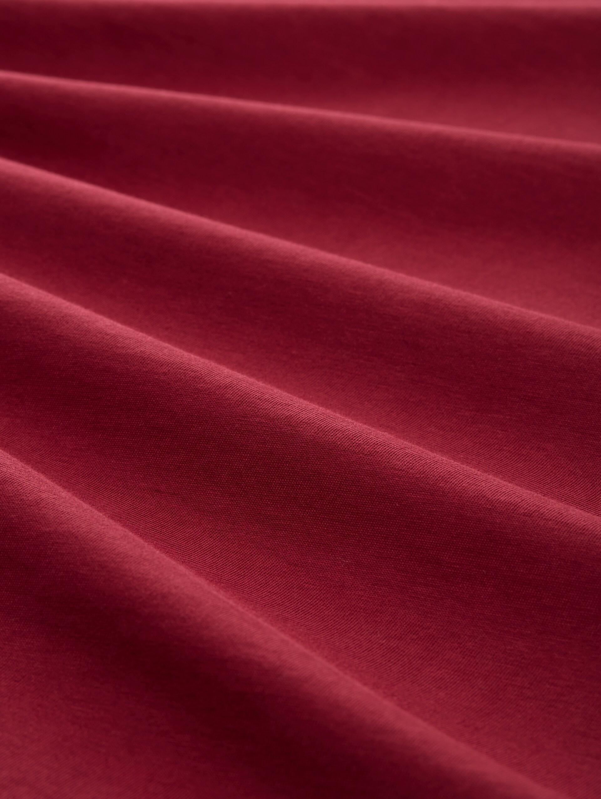 Plus Size - T-shirt with logo print - Deep Red - Material view