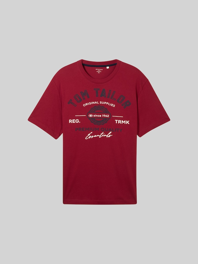 Plus Size - T-shirt avec logo imprimé par Men Plus Size, Deep Red