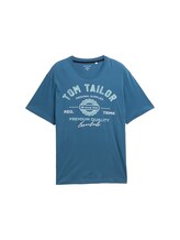 Ausgewählt, Plus Size - T-Shirt mit Logo Print von Tom Tailor, blau