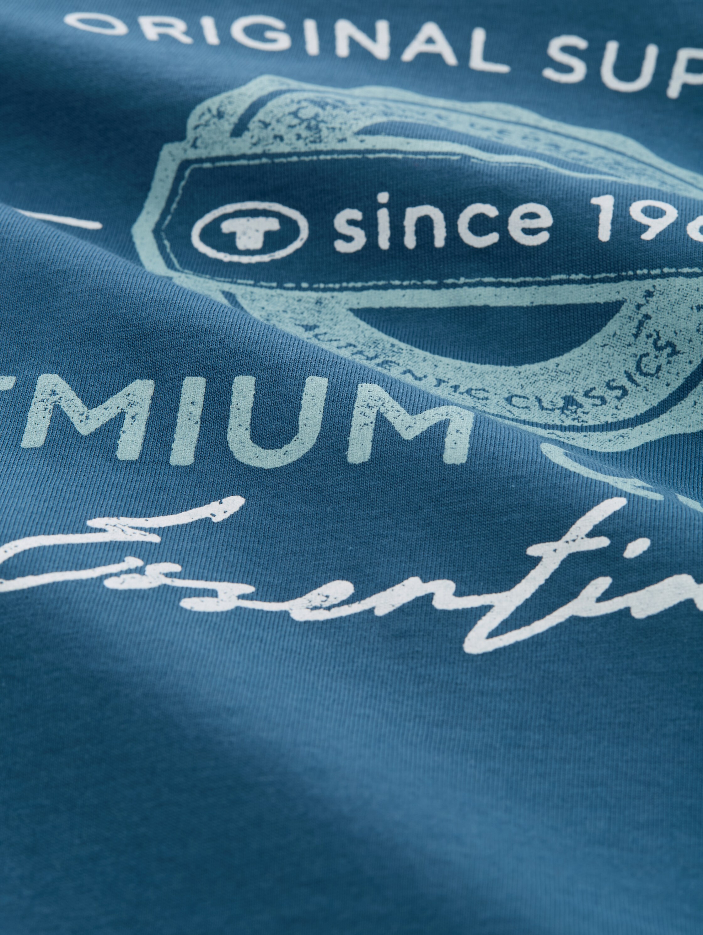 Plus Size - T-shirt met logoprint - real_teal_blue - 