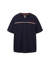 Ausgewählt, Plus Size - T-Shirt mit Logo-Print von Tom Tailor, blau