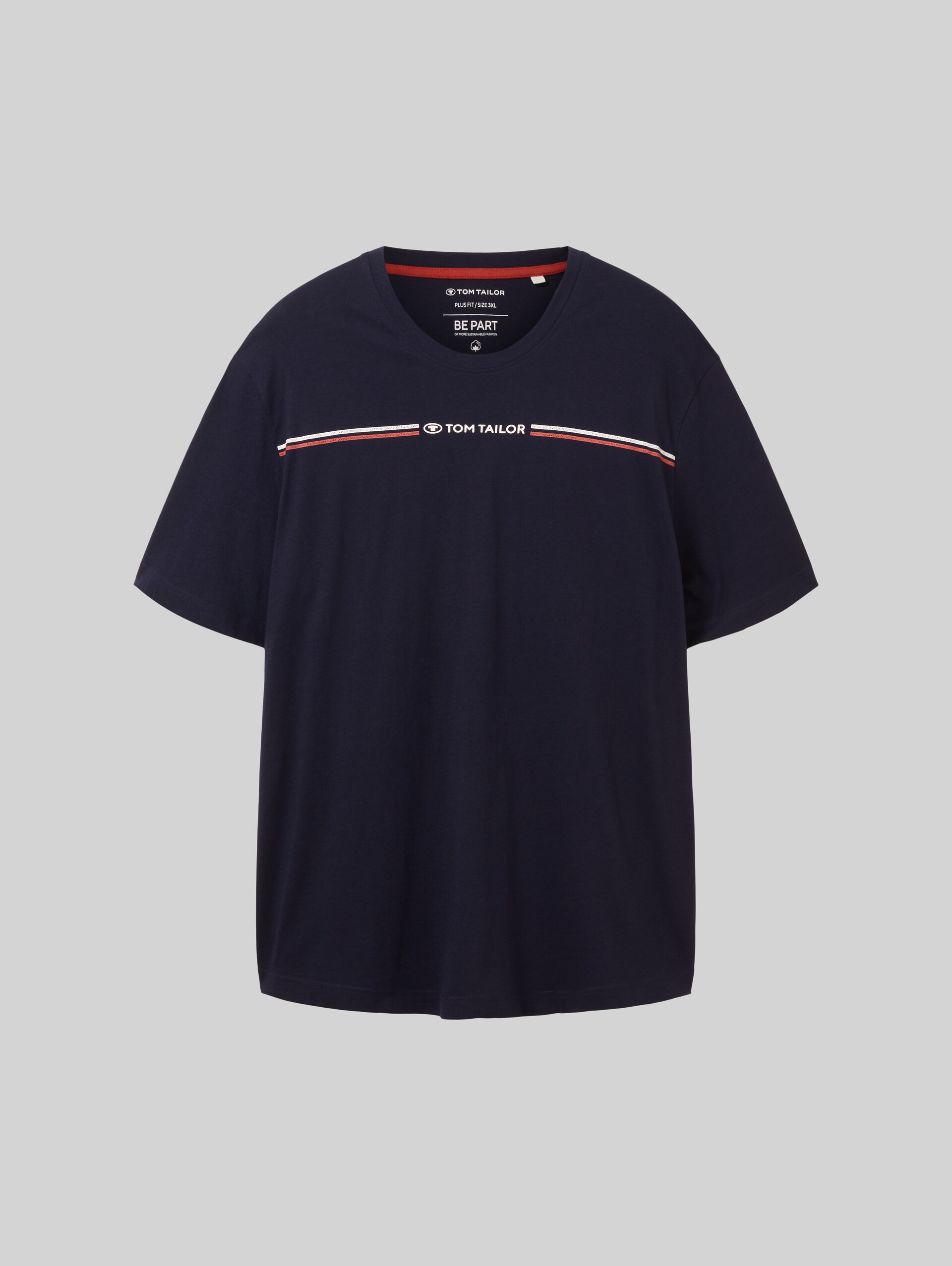 Plus Size - T-shirt with logo print - sky captain blue - Front product view