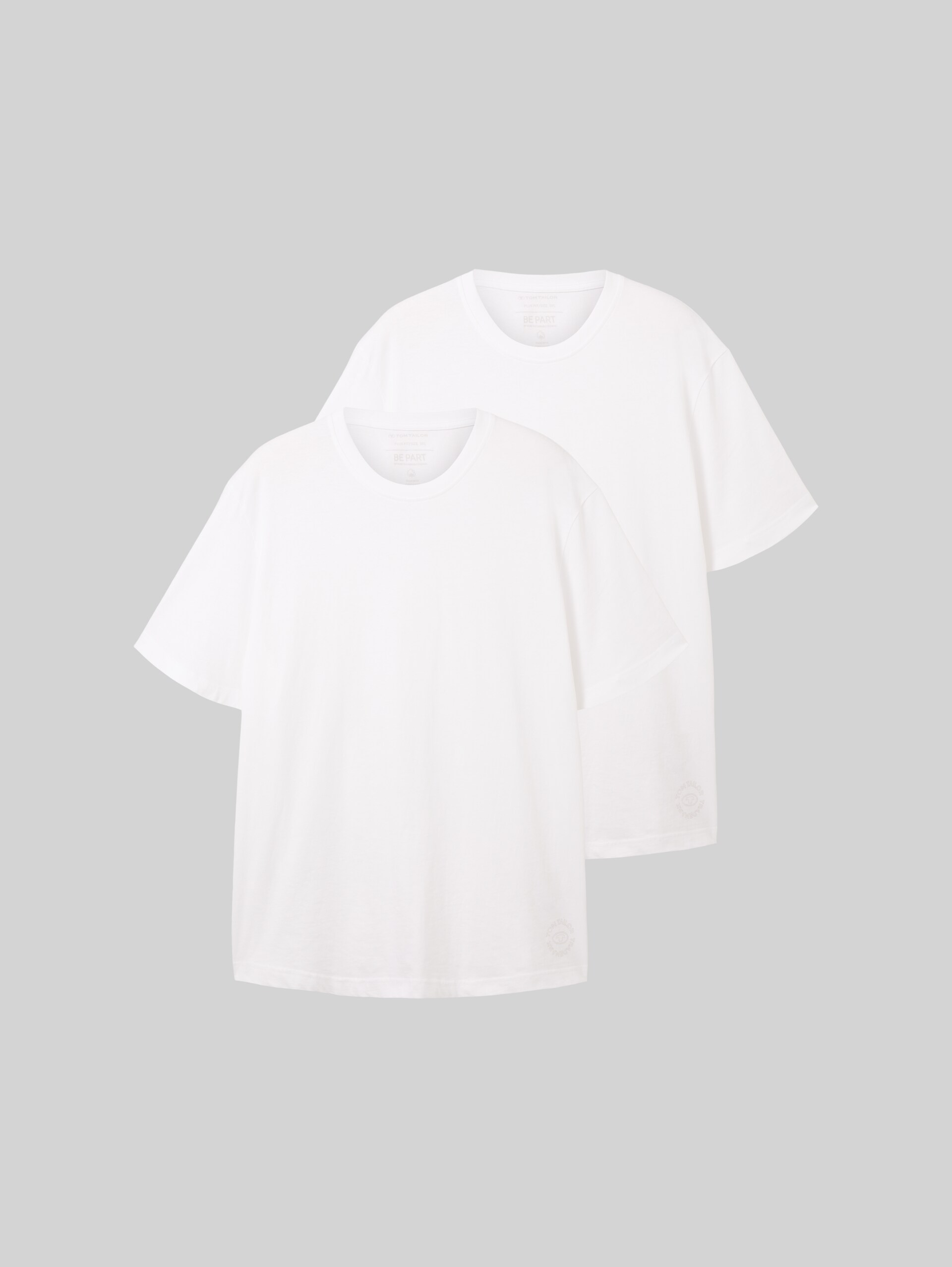Plus Size - T-Shirt im 2er-Pack - White - Vorder-Produkt-Ansicht