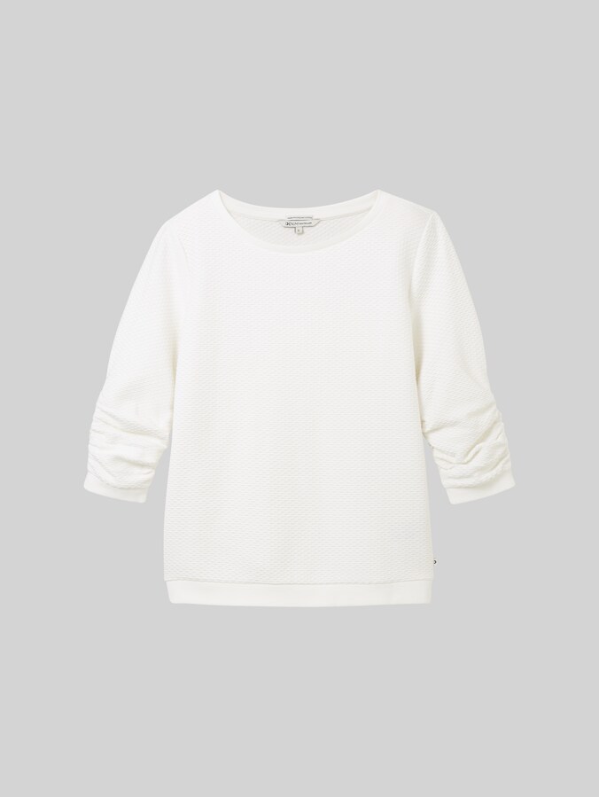 Sweatshirt mit Raffungen von Denim Female, off white