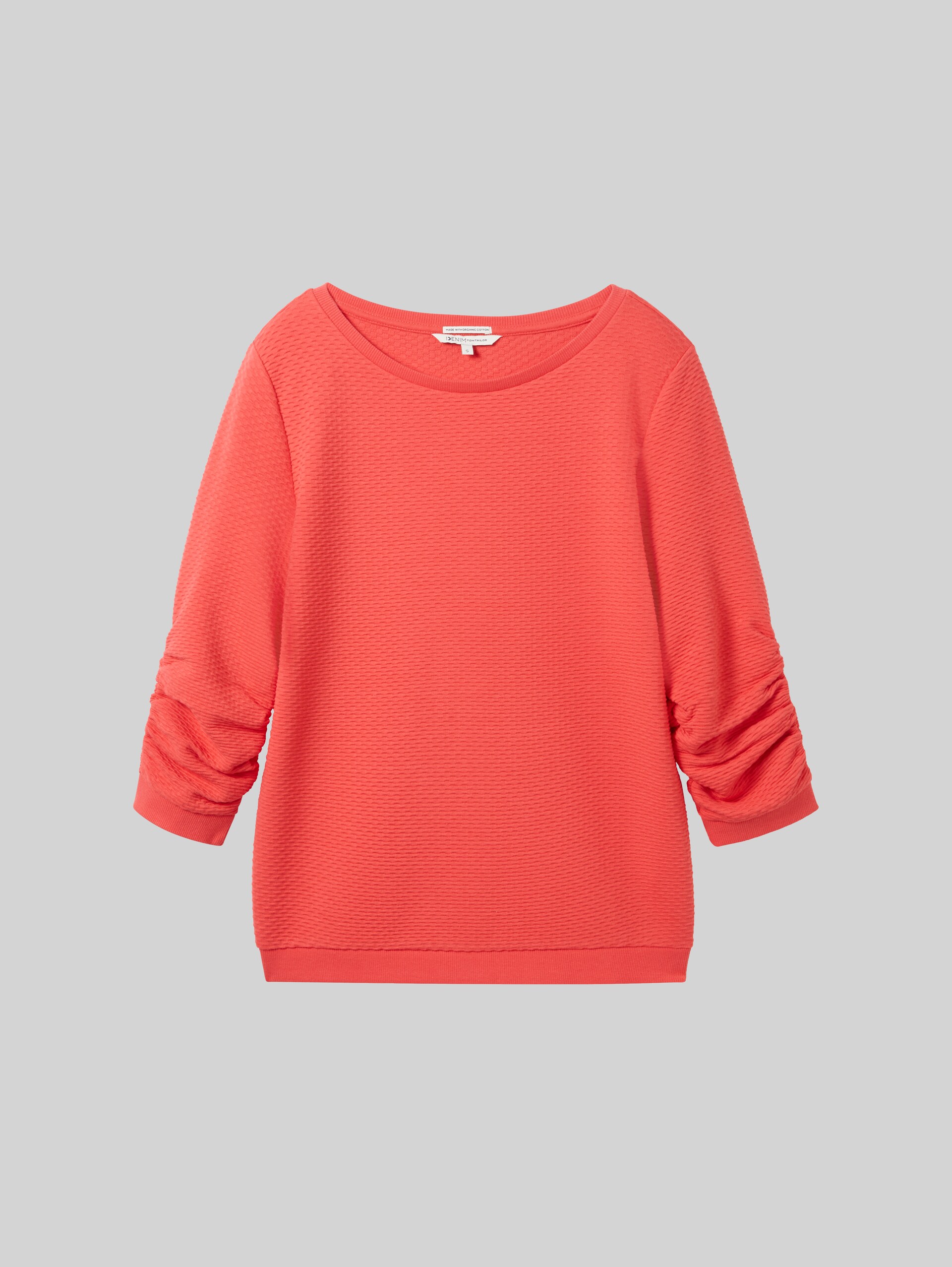 Sweatshirt met plooien - Plain Red - Product vooraanzicht
