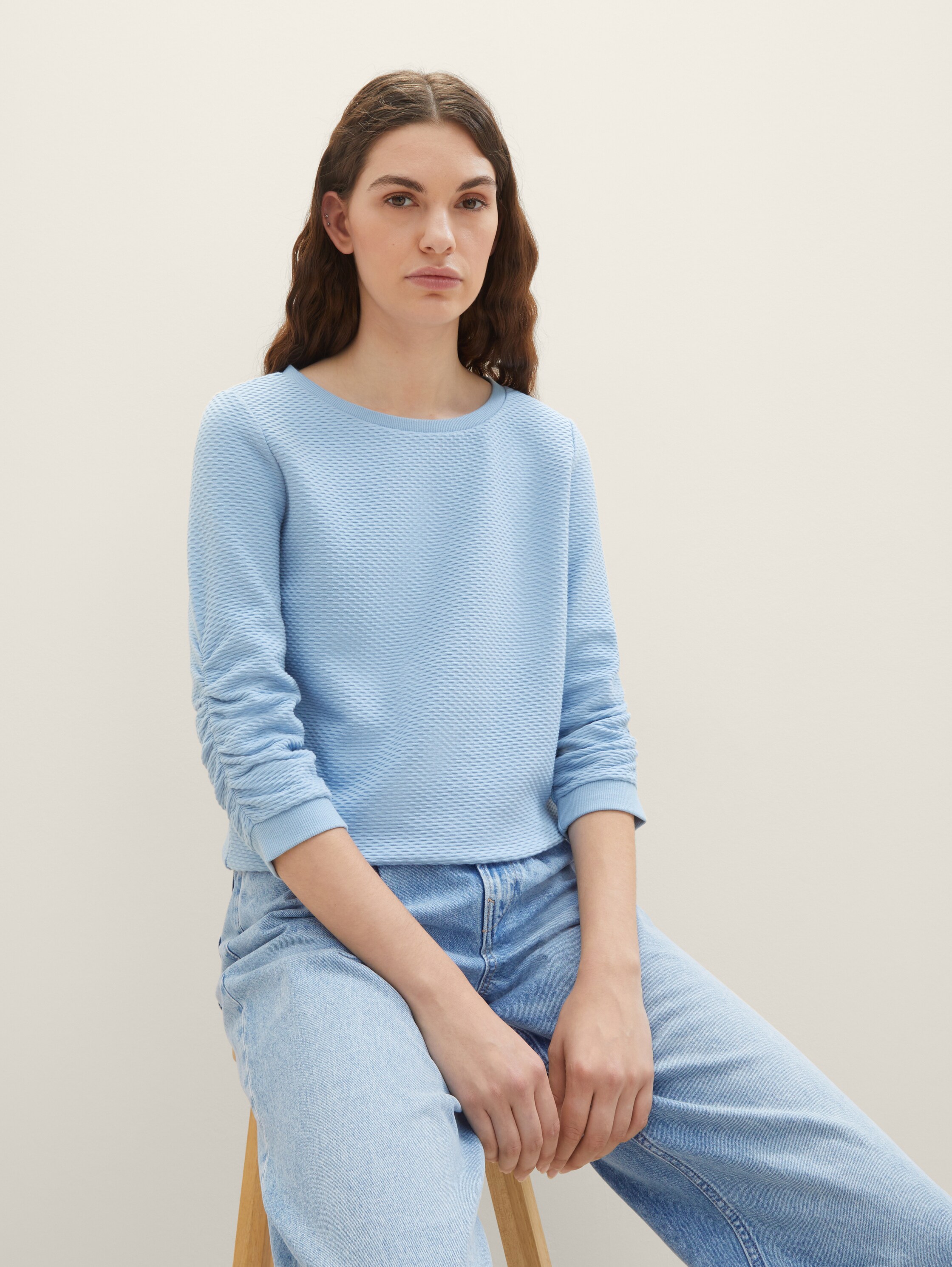 Sweat-shirt à fronces - Soft Charming Blue
