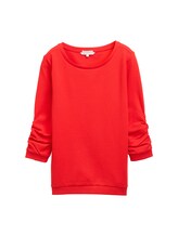 Geselecteerd, Sweatshirt met ruches door Tom Tailor, rood