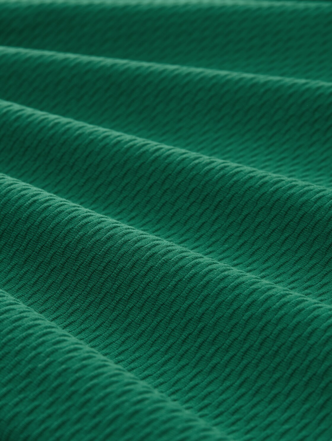 Sweatshirt mit Raffungen - Luscious Pine Green - Material-Ansicht