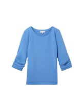 Niet geselecteerd, Sweatshirt met plooien door Tom Tailor, blauw