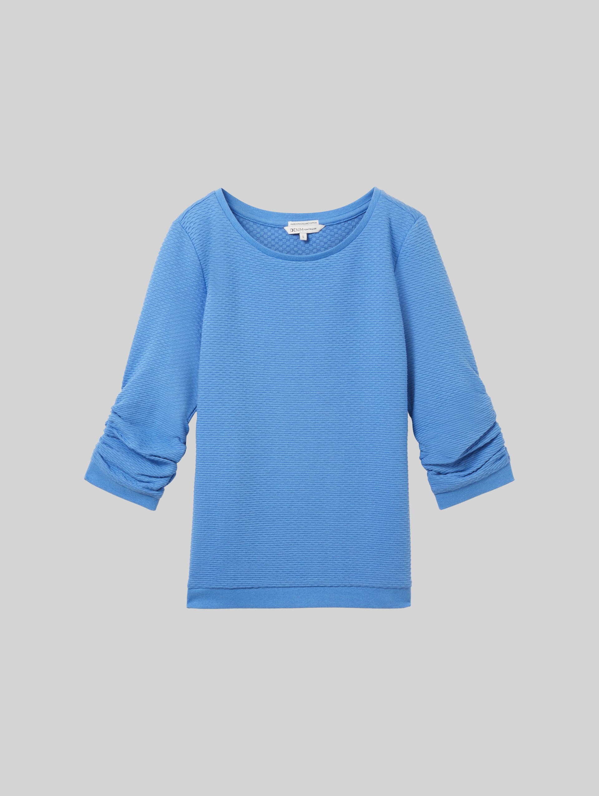 Sweatshirt met plooien - sicilian blue - Product vooraanzicht