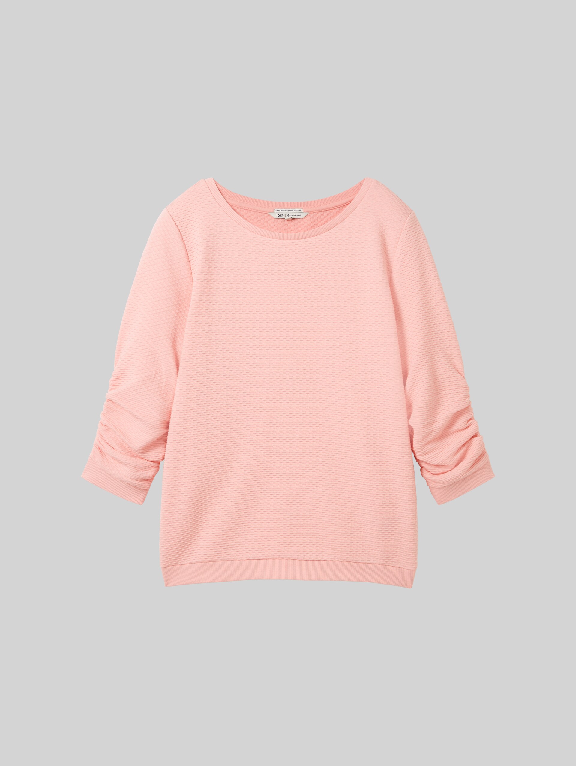 Sweatshirt mit Raffungen - crystal pink - Vorder-Produkt-Ansicht