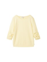 Sélectionné, Sweat-shirt à fronces par Tom Tailor, jaunir