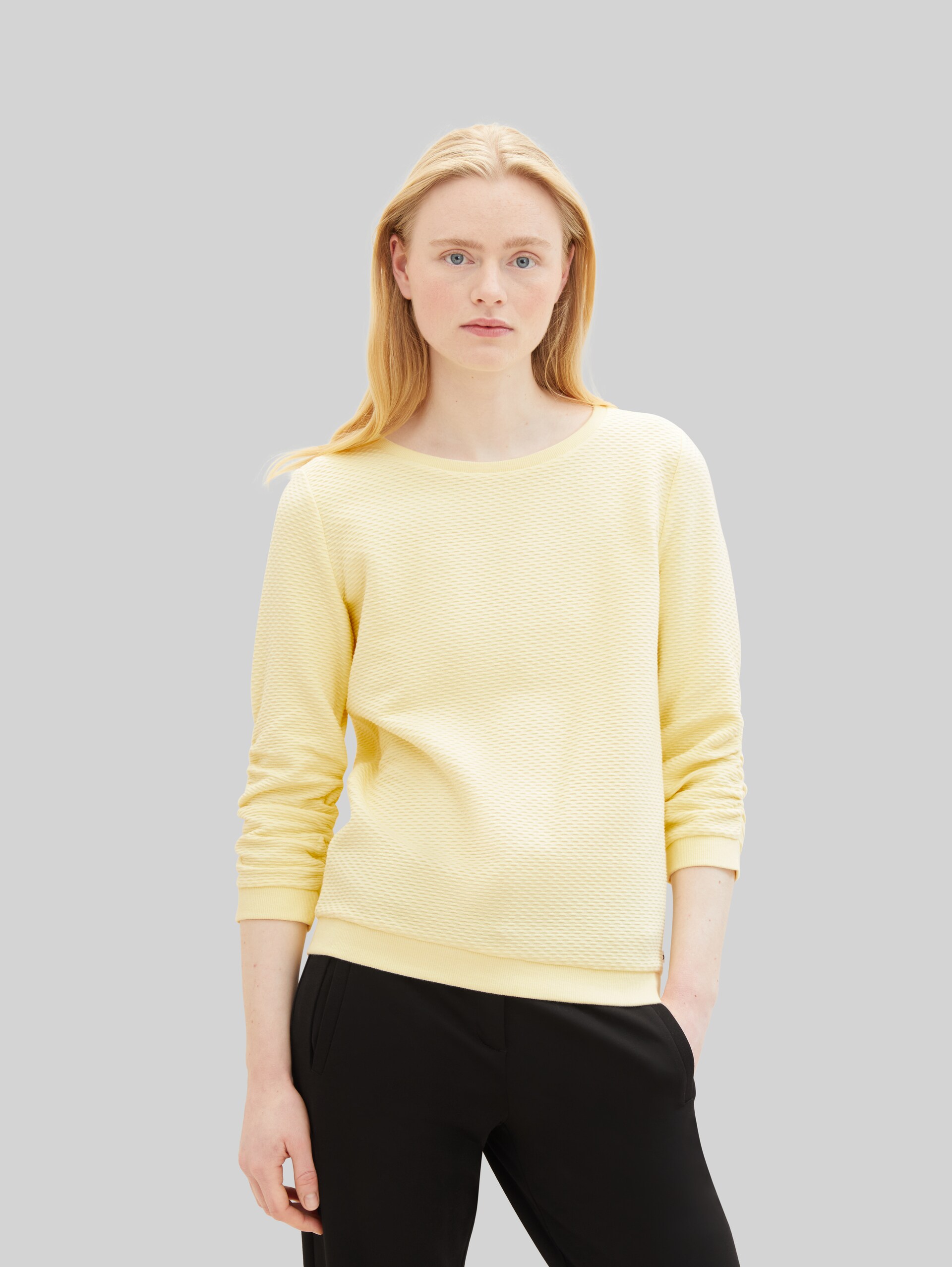 Sweat-shirt à fronces - light yellow
