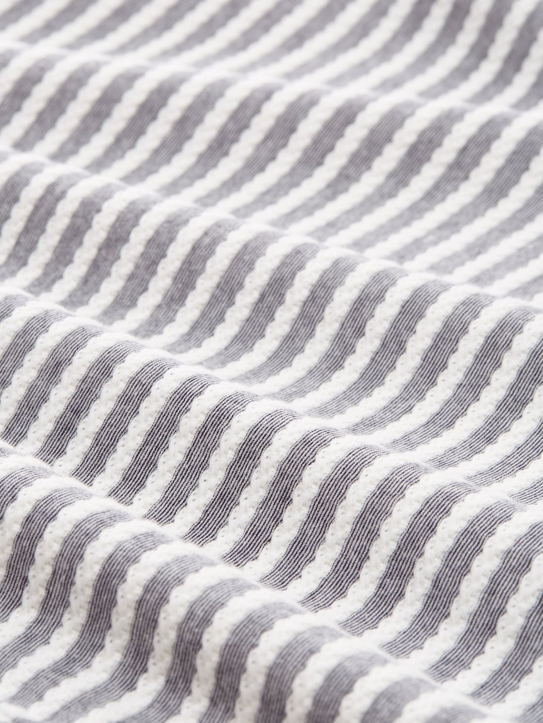 Sweatshirt mit Streifenmuster - blue white structured stripe - Material-Ansicht