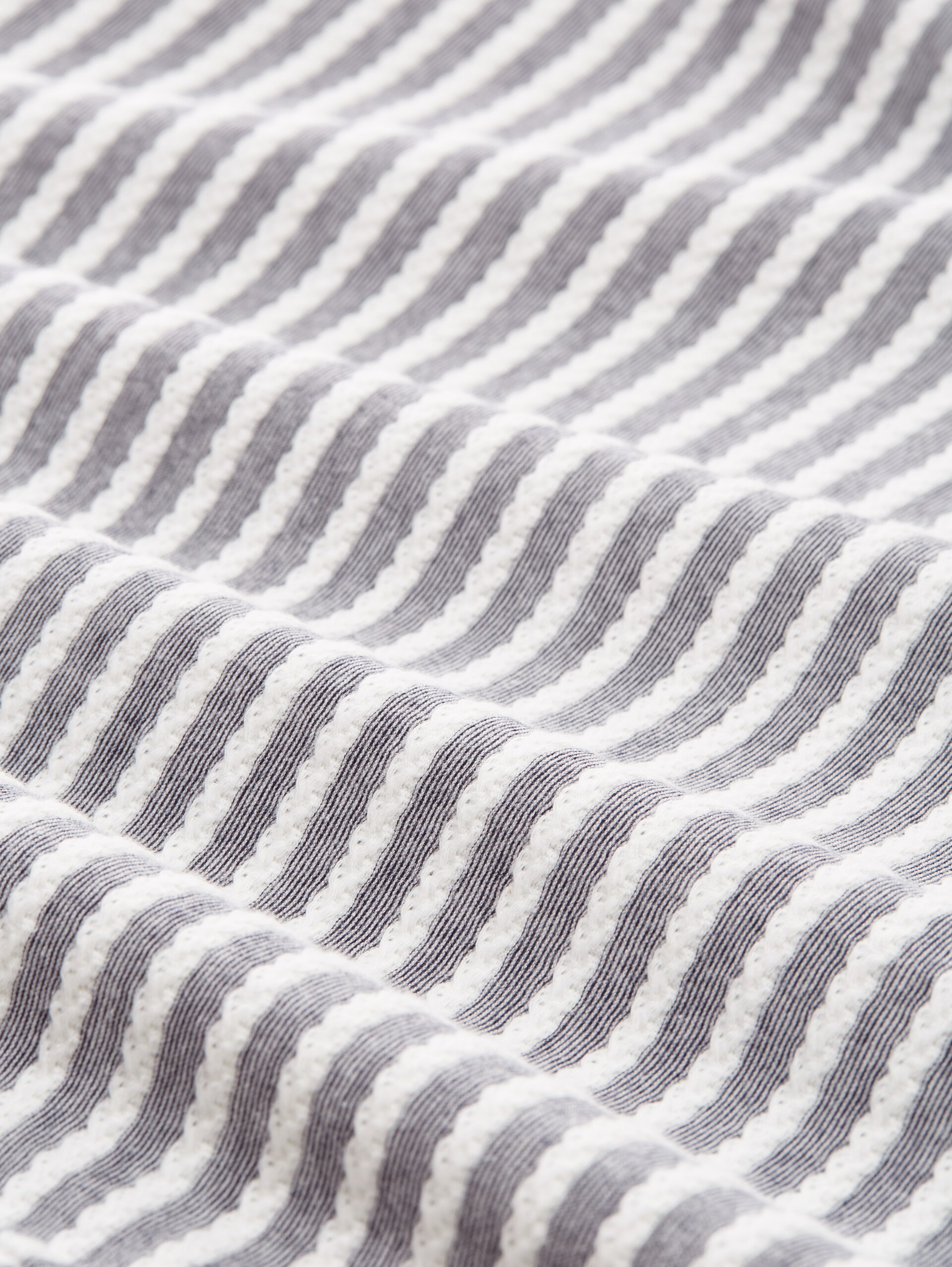 Sweatshirt mit Streifenmuster - blue white structured stripe - Material-Ansicht