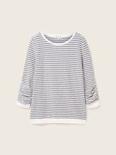Sweatshirt mit Streifenmuster - blue white structured stripe - Vorder-Produkt-Ansicht