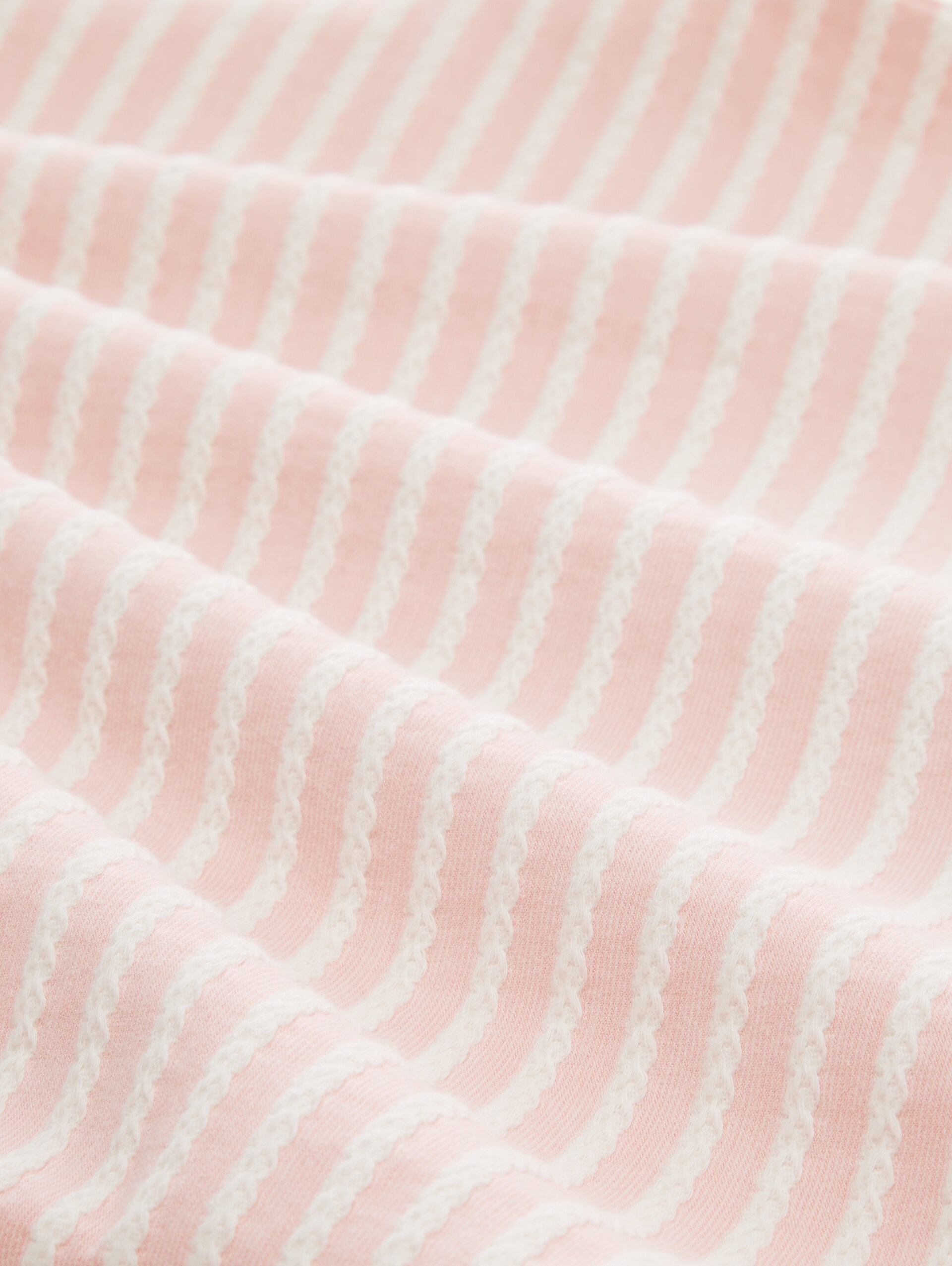 Sweat-shirt à rayures - rose white structure stripe - Vue de la matière