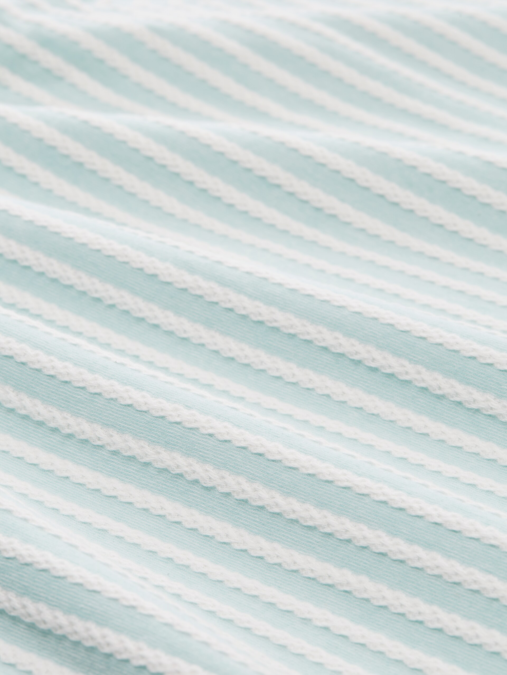 Sweatshirt mit Streifenmuster - mint white structured stripe - Material-Ansicht