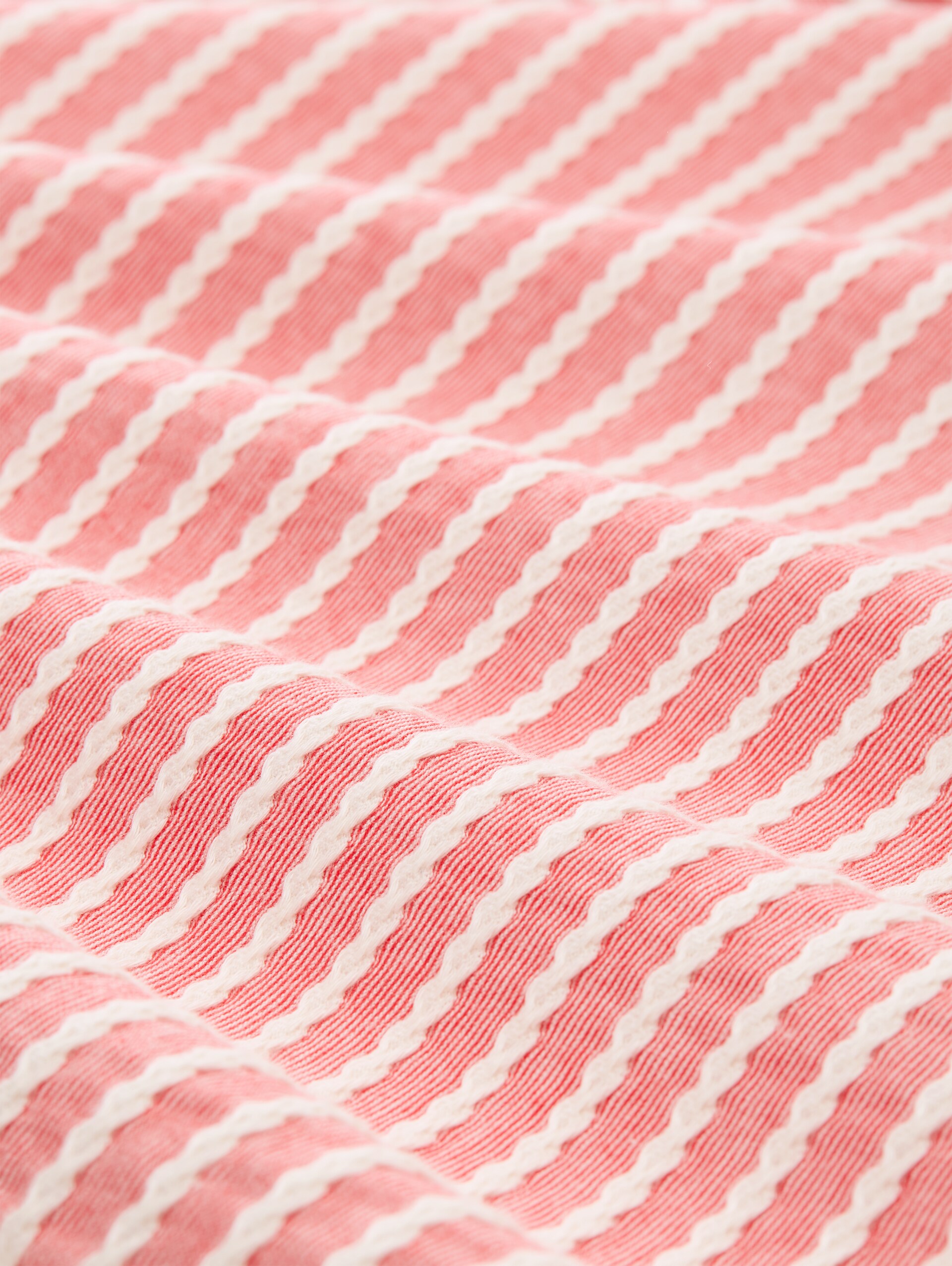 Sweatshirt mit Streifenmuster - red white structure stripe - Material-Ansicht