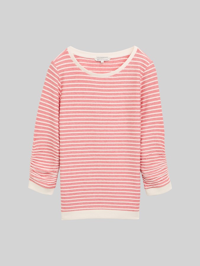 Sweatshirt mit Streifenmuster von Denim Female, red white structure stripe