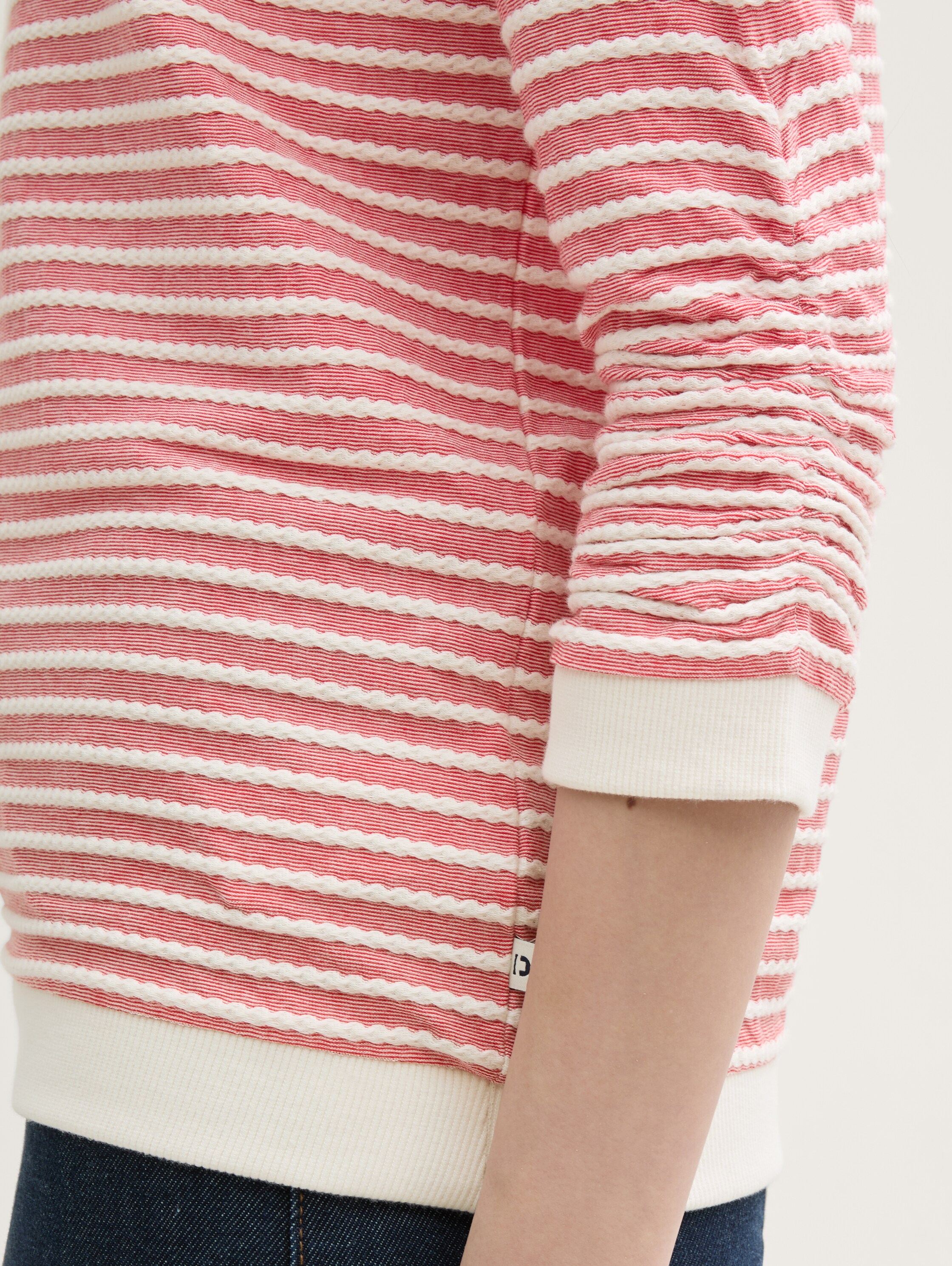 Sweatshirt mit Streifenmuster - 4