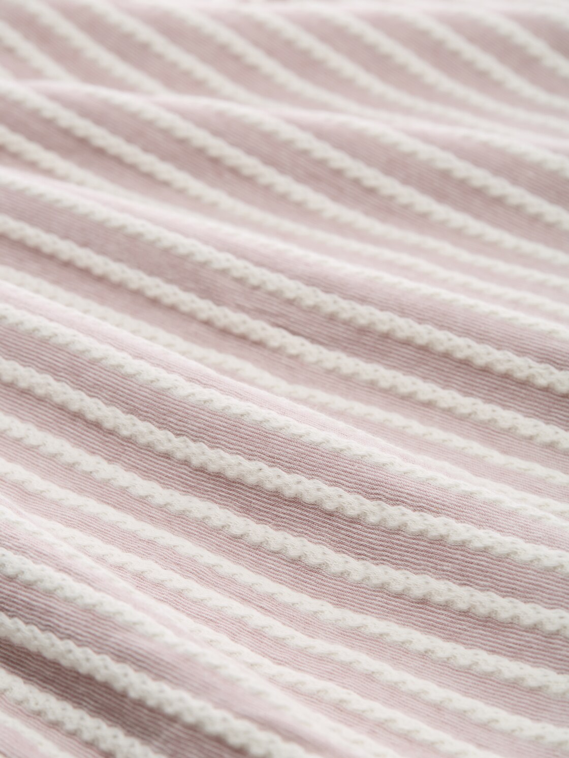 Sweatshirt mit Streifenmuster - rose white structured stripe - Material-Ansicht