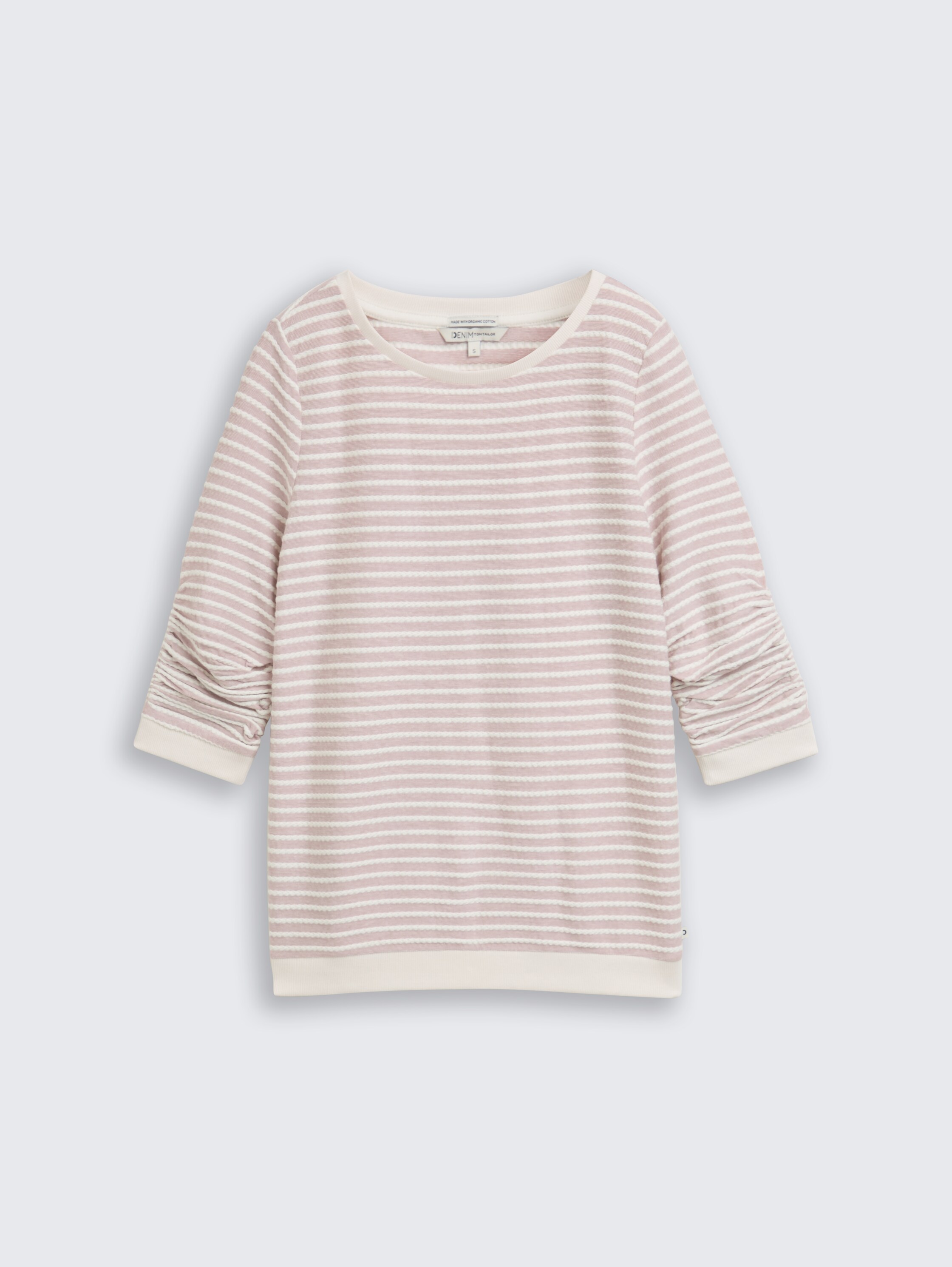 Sweatshirt met streepjesmotief - rose_white_structured_stripe - 